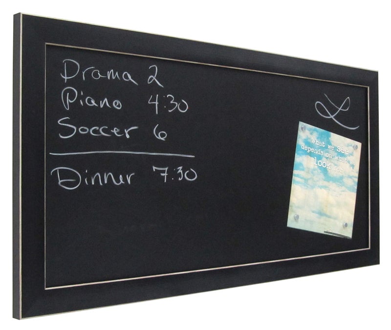 DesignOvation Wyeth Framed Magnetic Chalkboard, Black - Image 4